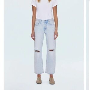 Pistola Denim Distressed Straight Jean Size 25